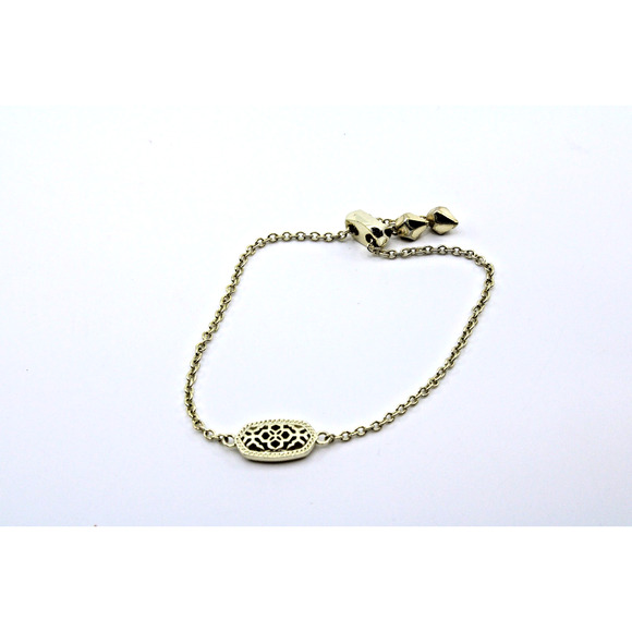A3 Flawless KENDRA SCOTT Elaina Adjustable Chain Filigree Bracelet $70 - Picture 1 of 3